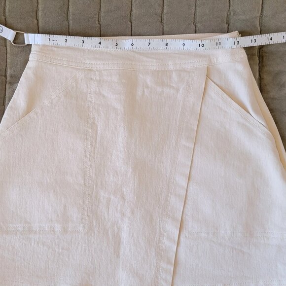 2Bella Denim Skirt With Pockets Ecru Small - Picture 9 of 9